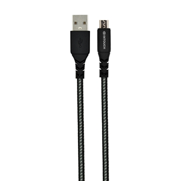 Picture of INTOUCH BLK MICRO USB TOUGH BRAIDED 3A1.2M CBL BLK